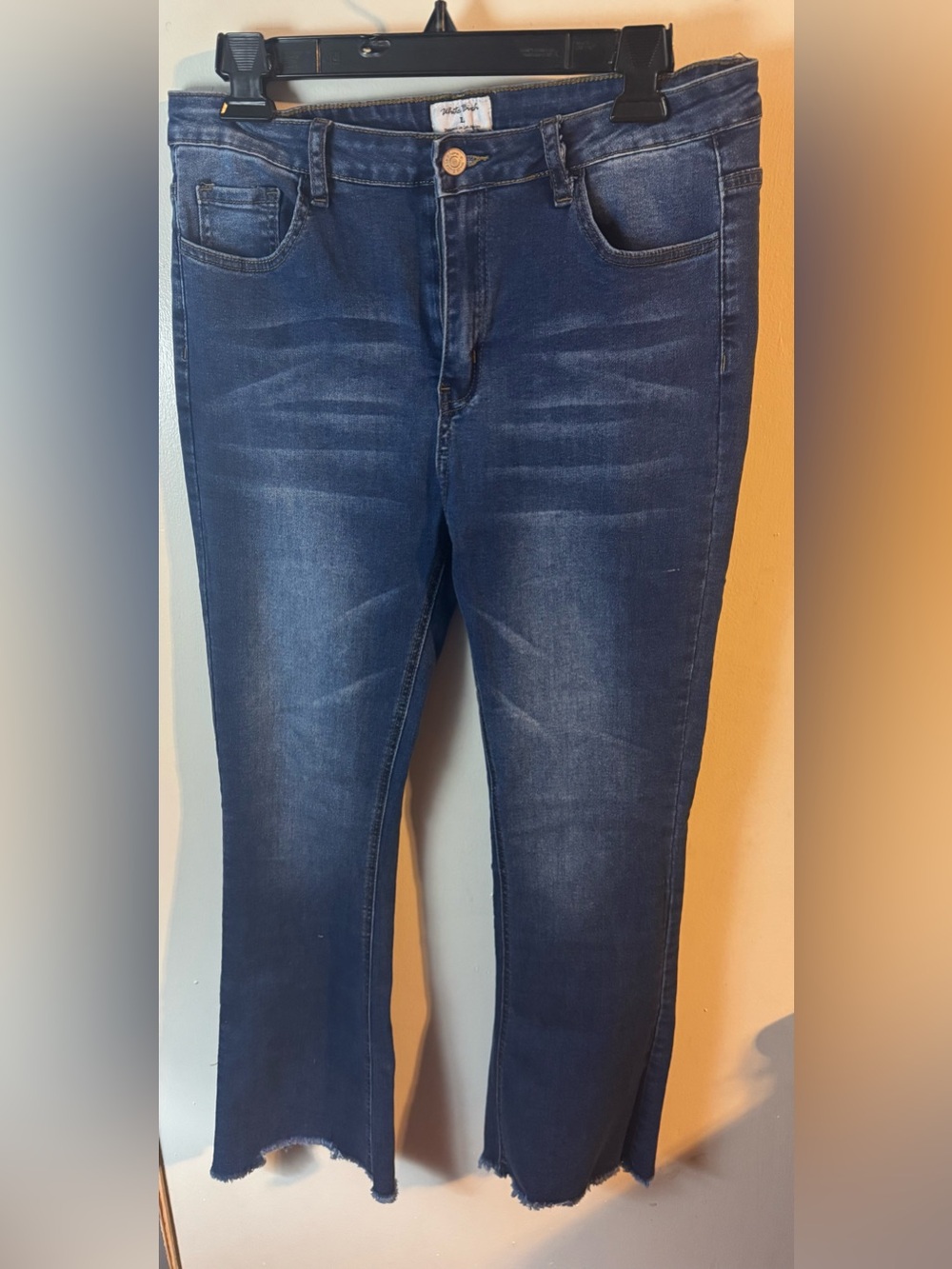 white birch Dark Blue Boot Cut Stretch Jeans
